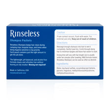 Load image into Gallery viewer, Rinseless Shampoo Packets Individually Wrapped for Travel (24 count)
